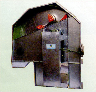 Grain elevator's head with interchangeable wearproof polizene plate
