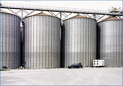 Grain coolers in Thessaloniki, Greece